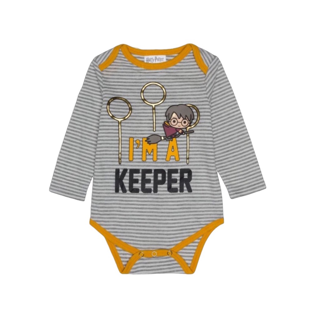 Harry Potter “I’m a Keeper” Striped Onesie